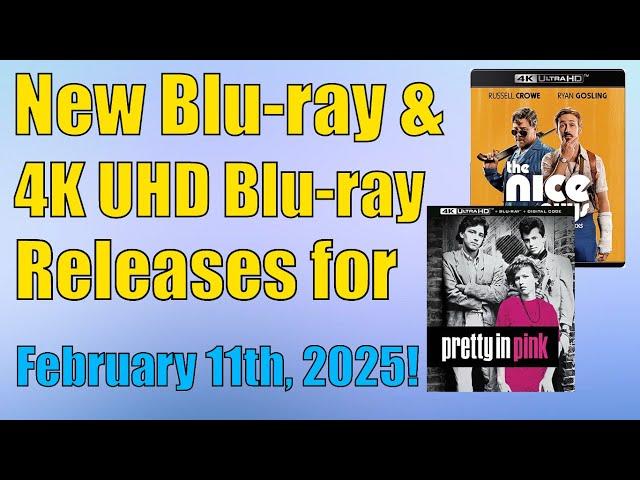 New Blu-ray & 4K UHD Blu-ray Releases for February 11th, 2025!