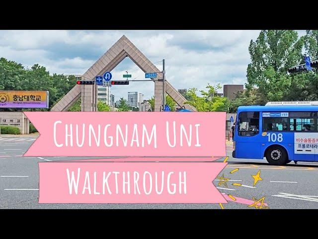 CNU Chungnam National University Campus Walkthrough - Cafes, library..
