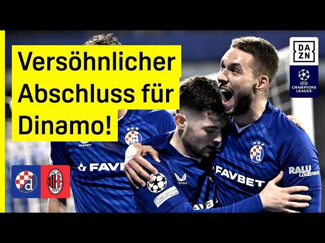 Heimspielfluch besiegt! Dinamo kann auch gewinnen: Zagreb - AC Milan | UEFA Champions League | DAZN