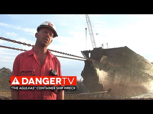 Dragging "The Agulhas" Container Ship Wreck | The Salvage Masters