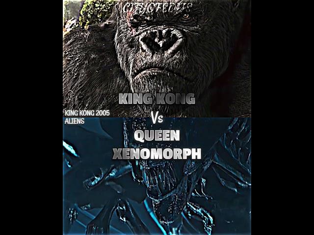 King Kong vs Queen Xenomorph #xenomorph #vsbattle #vsedit #alien #kingkong2005 #alienromulus #aliens