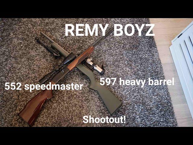 22lr Rifle Shootout FT. Remington 552 Speedmaster VS Remington 597 HB Using CCI Blazer