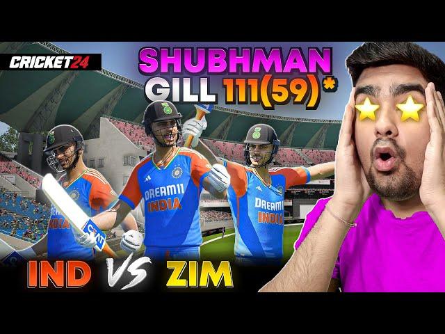 SHUBHMAN GILL 111(59)* INDIA Vs ZIMBABWE T20I-5 Series Cricket 24