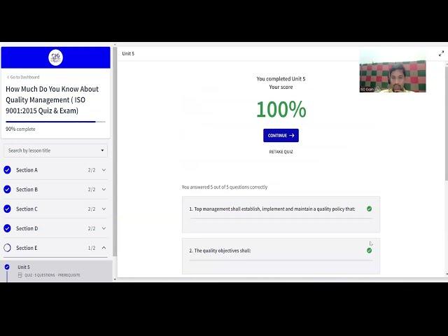 How much do you know about Quality Management | ISO 9001 : 2015 Standard Exam and Quiz | 100% scored