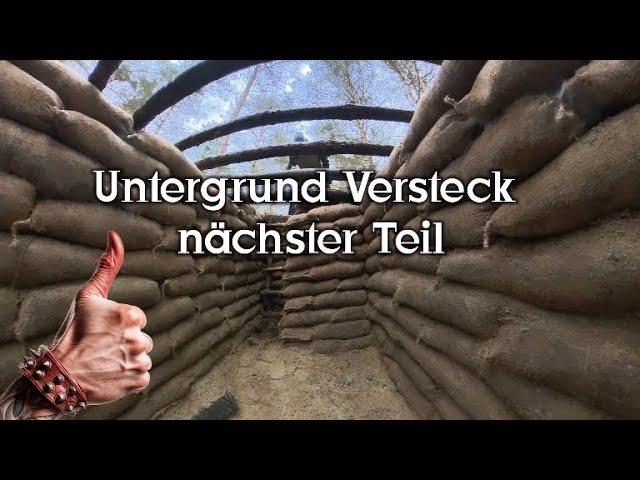 Ich baue weiter am Untergrund Versteck mitten im Wald Teil 3, Fritz Meinecke #liken #bushcraft