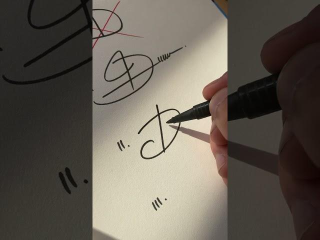 How to sign the letter D?️