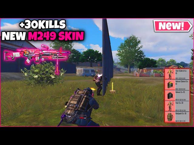 Metro Royale Playing M249 With New Skin and Get +30 Kills in Advanced Mode | PUBG METRO ROYALE