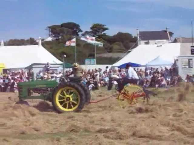 John Deere B with a Trailed Hay Kicker Tedder