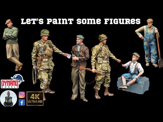 Figure Painting Tutorial 1/35 scale - US Paratroopers & French Civilians