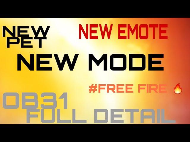 NEW THING'S THAT COME IN OB31 UPDATE FREE FIRE || MG ALONE FF