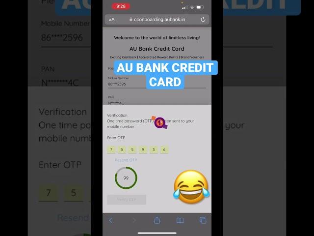 AU Bank Credit Card problem show  Tech7n