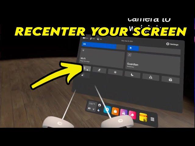 Oculus Quest 2 : How to Reset Re-Center Your Screen Position