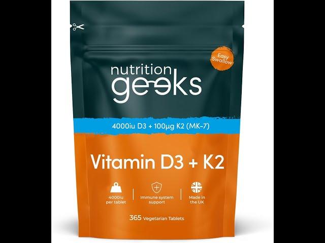 Review of Nutrition Geeks Vitamin D3 and K2