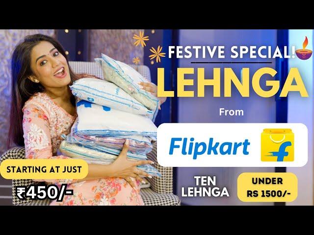 All new FLIPKART LEHENGA hual *festive special* | Tryon | Honest Review | gimaashi