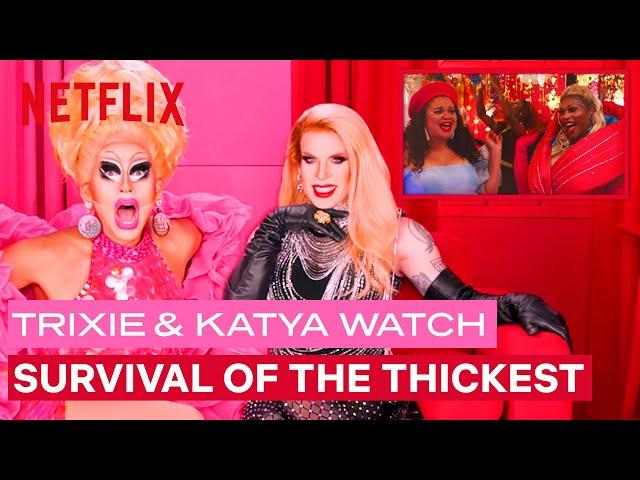 Drag Queens Trixie Mattel & Katya React to Survival of the Thickest | I Like to Watch | Netflix