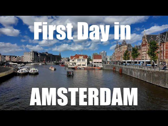 First Time In Amsterdam & Amsterdam Centraal Station. Walkthrough Centraal Station to Hotel Library