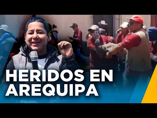 Movilizaciones en Arequipa: "Ocho trabajadores resultaron heridos con perdigones"