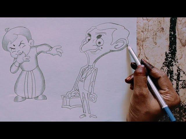 How to make Mr. Bean || Mr. bean cartoon drawing easy || coloring book #drawing #mrbean #art #sketch