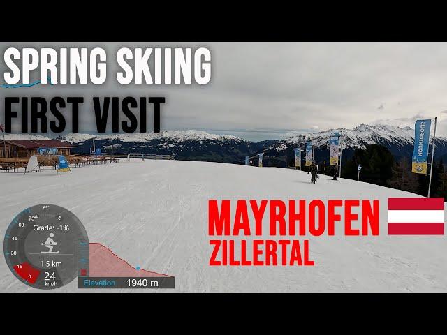 [4K] Skiing Mayrhofen Mountopolis, Spring Skiing - First Visit, Zillertal Austria, GoPro HERO11