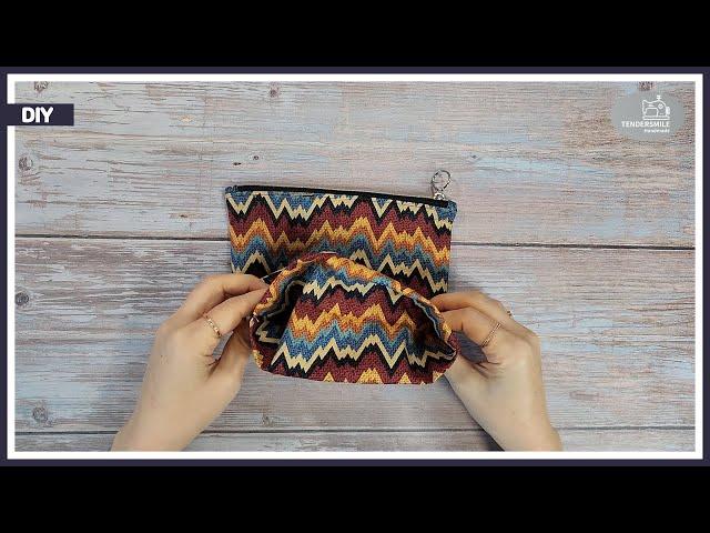 Beginner Sewing!! Make a Zipper Pouch Easily and Simply Without Lining