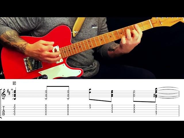 Simon (F15) by Cory Wong/The Fearless Flyers  - How to play - Guitar lesson with tabs