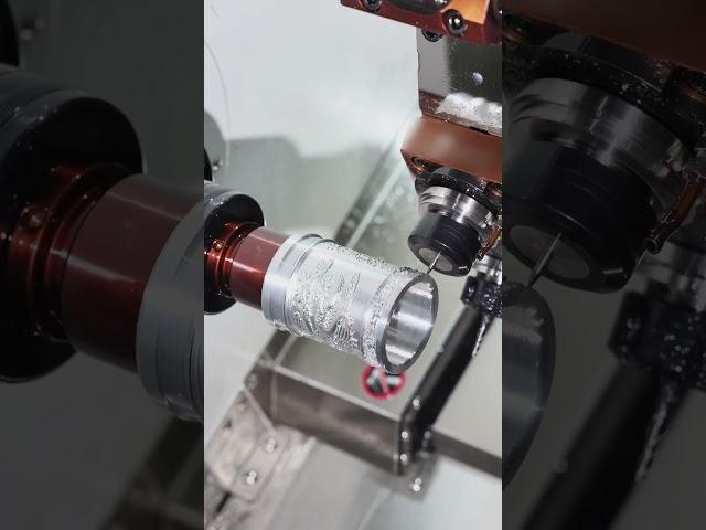 Precision Engraving on High Rigidity Sleeves with PT46S CNC Lathe. #cnc #machine#cnclathe