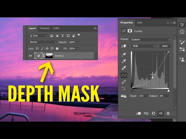 Have you seen this HIDDEN WAY to make Depth-Based Adjustments in Photoshop?