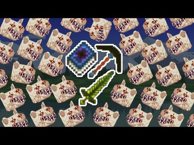 50 Echdeaths At The Same Time vs OP Weapons | Terraria Echdeath Mod