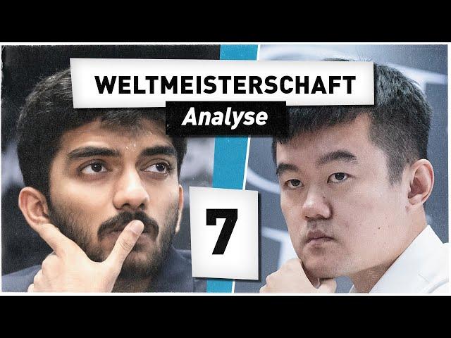 GUKESH vs DING || Partie 7 || Schach WM 2024