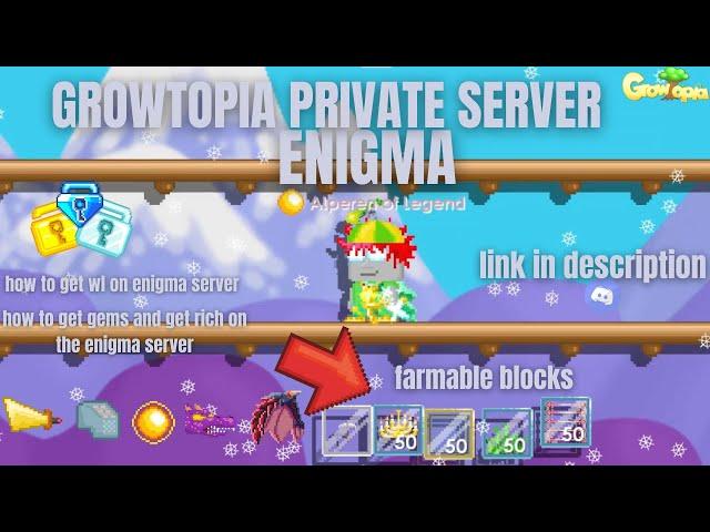 Growtopia Private Server [ENIGMA] | HOW TO GET WL AND HOW TO GET GEMS! | Growtopia