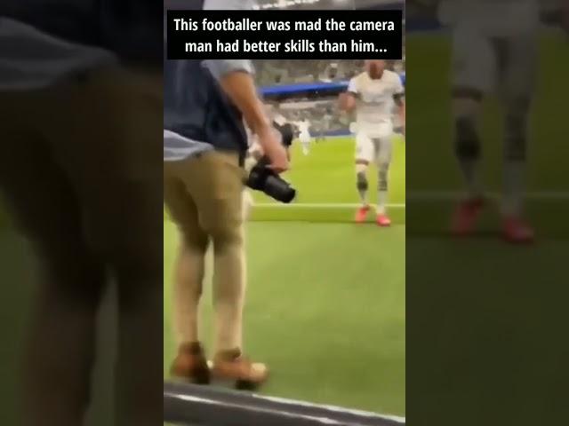 This Footballer was Mad because the Cameraman was Better than him | #shorts