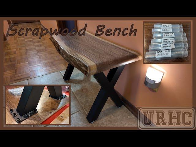 Quick And Easy Live Edge Walnut Bench Build Using Commercial Legs