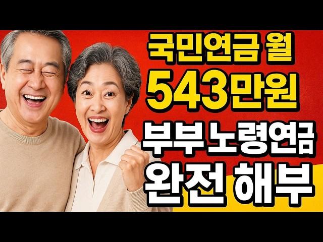 국민연금 월 543만원 현실 부부 노령연금으로 노후 준비 끝내는 비결 공개! 연금 늘리는 법