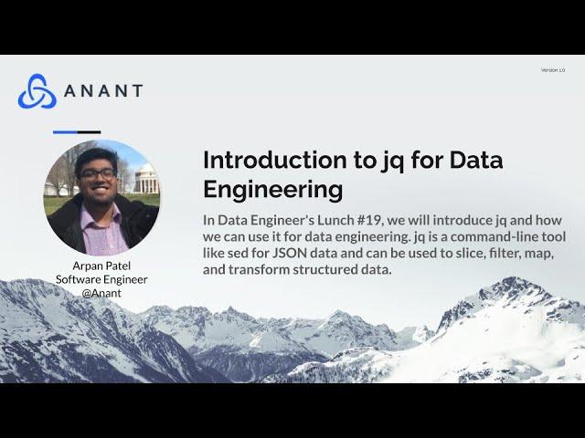 Data Engineer's Lunch #19: Introduction to jq for Data Engineering