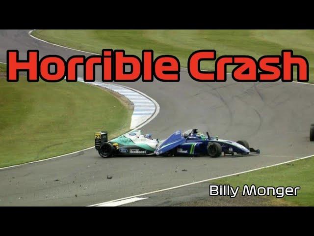 Billy Monger Horrific Crash - Donnington Park 2017 | Formula 4