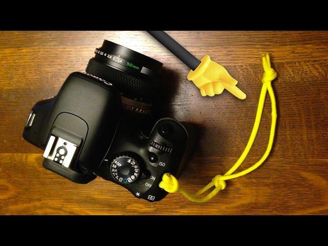 ADJUSTABLE! DIY Paracord Camera Wrist Strap by Knoptop