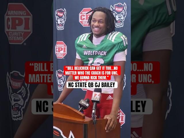 NC State’s QB isn’t worried about Bill Belichick becoming UNC's head coach (via @packpride83)