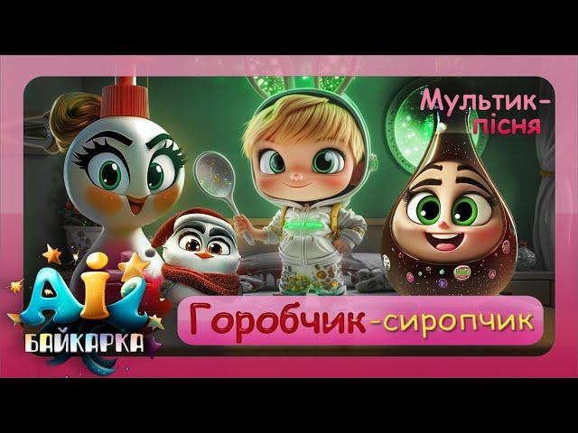 Горобчик-сиропчик - весела пісня про здоров'я, лікар для дітей | ШІ АІ мультик | БАЙКАРКА