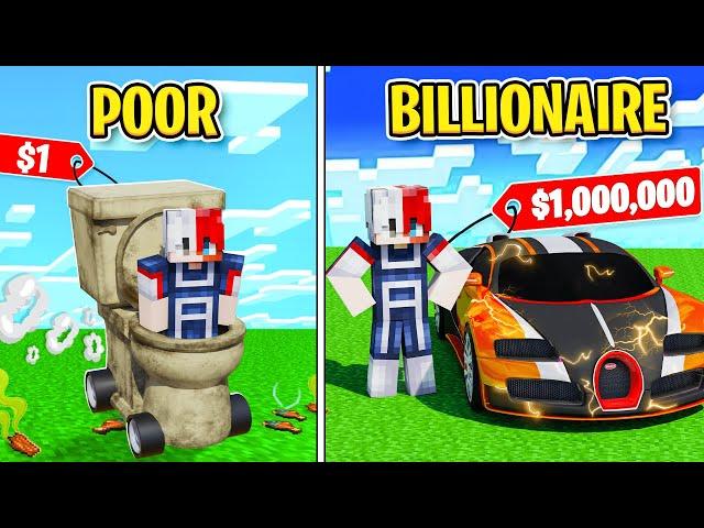 Buying 1$ Vs $1,000,000 Car In Minecraft !!