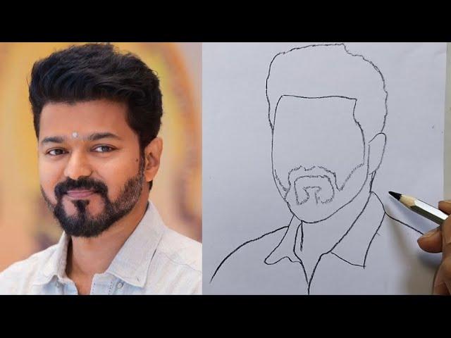 How to Draw Vijay Thalapathy / vijay Thalapathy sketch