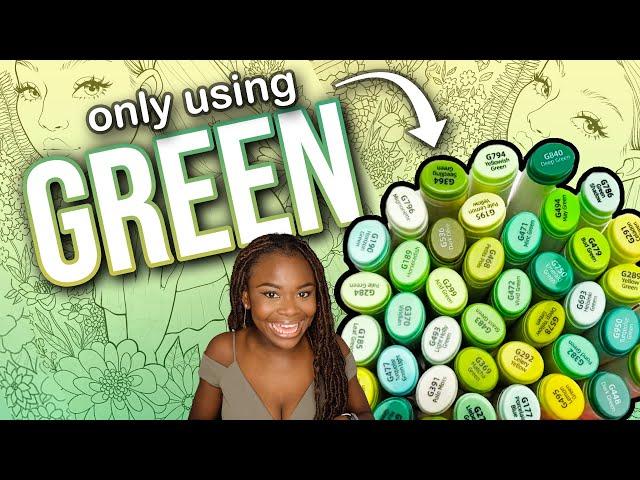 Coloring using only GREEN markers!