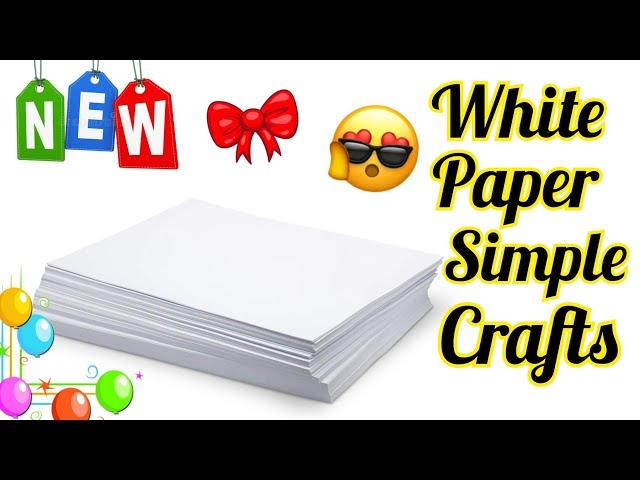 beautiful white paper craft / back to school crafts  easy crafts / paper crafts / without glue craft