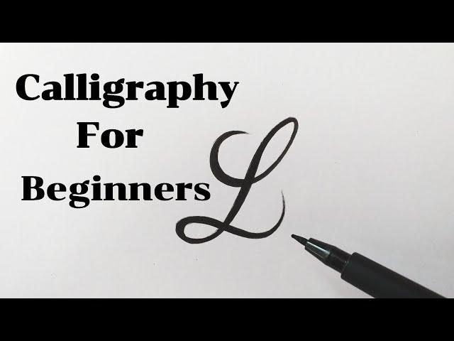 How to write letter L in calligraphy How to do Calligraphy Art for beginners Cursive letter writing