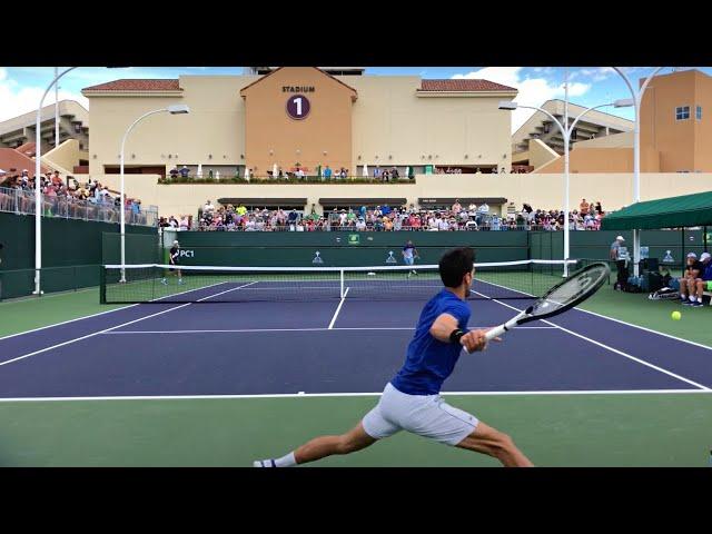 Novak Djokovic & Marin Cilic | IW Court Level Practice [4k 60fps]
