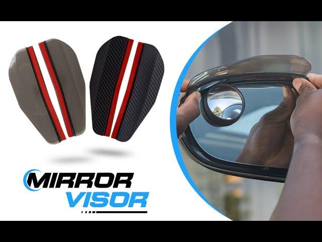 Side Mirror Rain Guard - Carbon Fiber Rear View Mirror Cover - Smoke Mirror for Car Visor (Easy DIY)