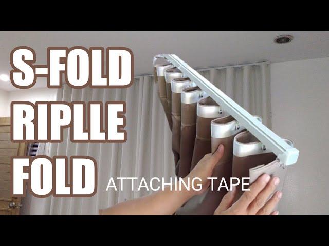 RIPPLE FOLD | S-FOLD TAPE ATTACHING HOW TO #curtains #homedecor