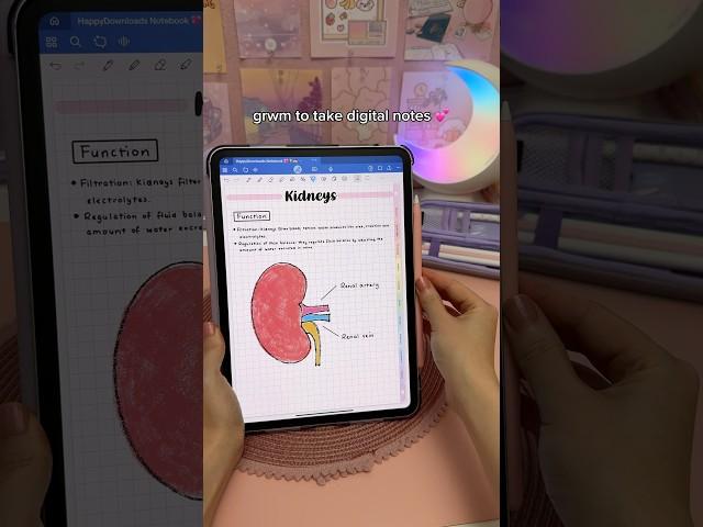 grwm to take digital notes  iPad note taking | goodnotes app | study notes | iPad accessories