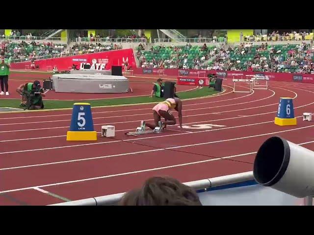 Women’s 400m Hurdles Round 1 Heat 5, 2024 U.S. Olympic Trials, Shamier Little 54.93, Cassandra Tate