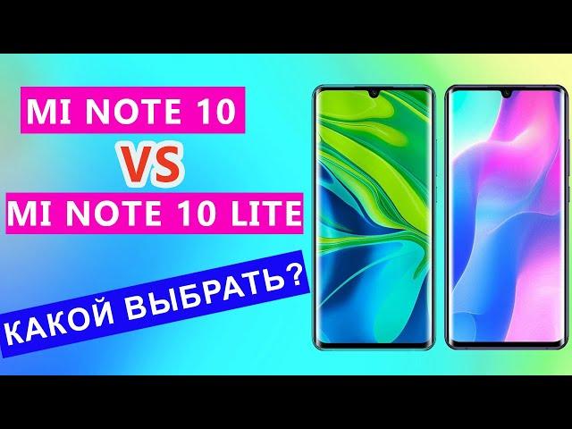  Xiaomi Mi Note 10 и Mi Note 10 Lite: сравнение характеристик