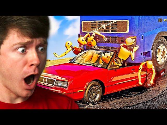 Reacting to HYPER REALISTIC CAR CRASHES! (BeamNG Drive)